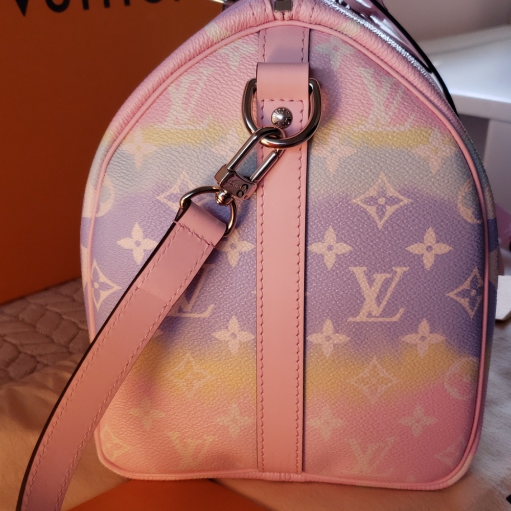 Louis Vuitton Escale Speedy 30 Giant Flower Monogram Pastel Pink Bag - Picture 3 of 12